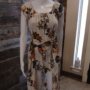 Elegant Floral High Low Romper